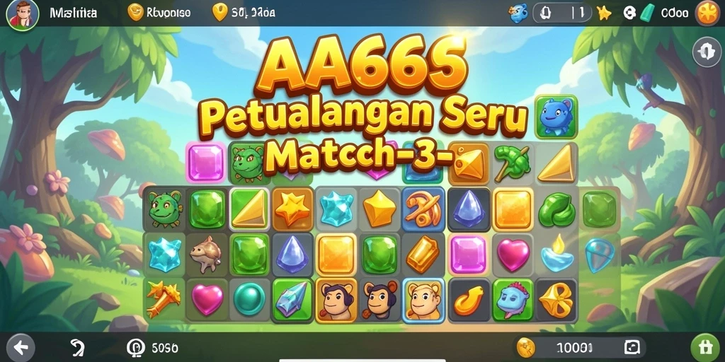 Tangkapan layar gameplay <strong>AA666</strong> dengan elemen Match-3 menawan.