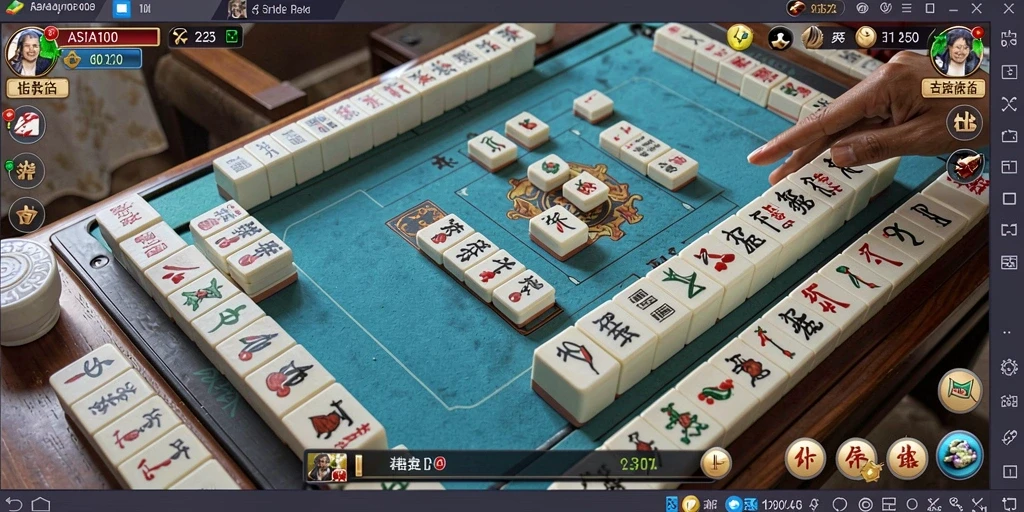 Tampilan gameplay Mahjong yang menarik dan interaktif di ASIA100.