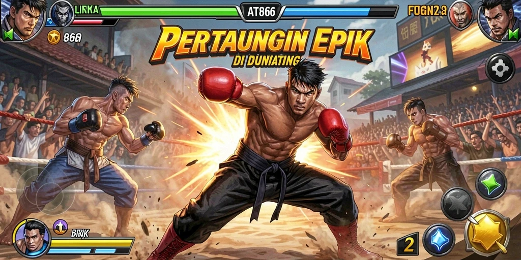 Gameplay pertarungan mendebarkan dan aksi seru AT866.