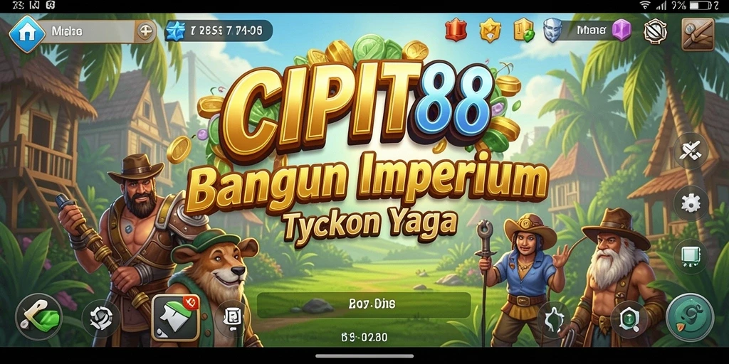 Tampilan gameplay menampilkan pembangunan bisnis yang menarik.
