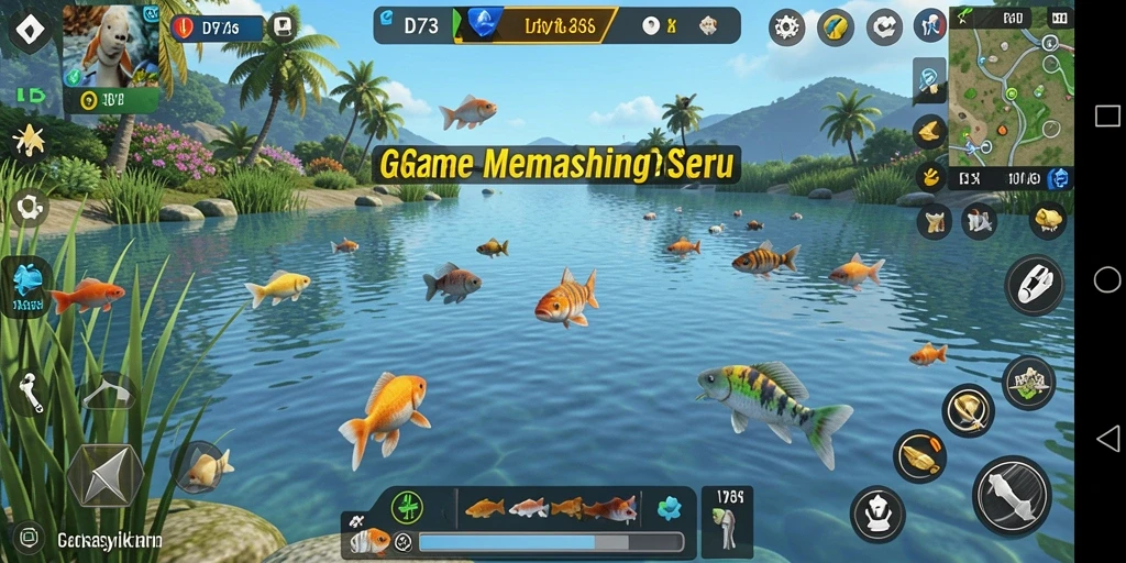 Gameplay seru dengan ikan-ikan menarik dan lokasi memancing indah.