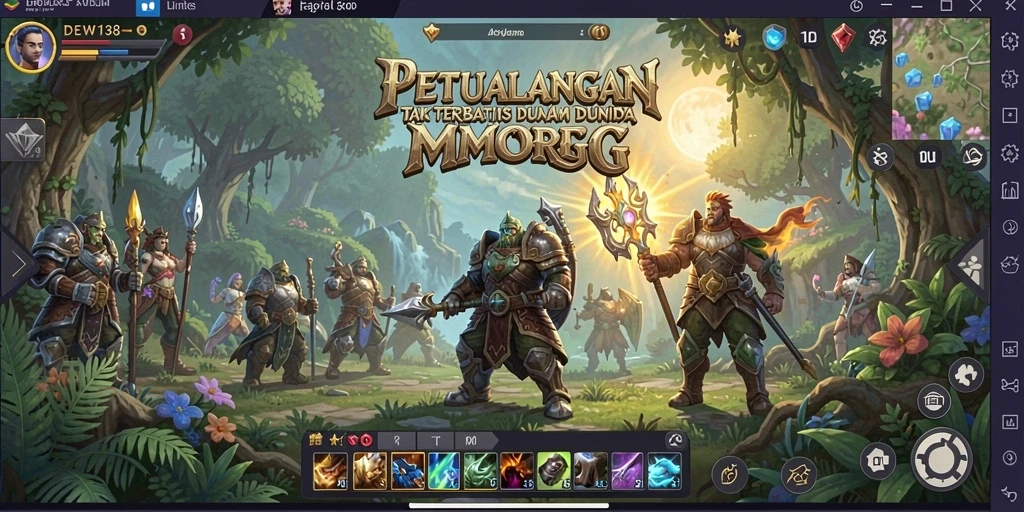 Screenshot gameplay DEWI138 menampilkan aksi seru dalam dunia MMORPG.