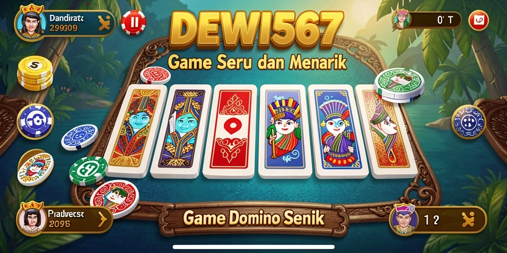 Tampilan gameplay menarik dari DEWI567 dengan aksi Domino yang seru.