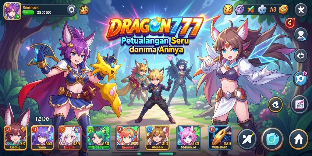Screenshot gameplay DRAGON777 dengan karakter anime yang menarik.