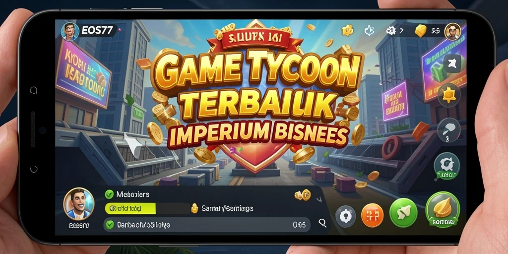 Tangkapan layar gameplay EOS77 yang menunjukkan strategi bisnis dalam aksi.
