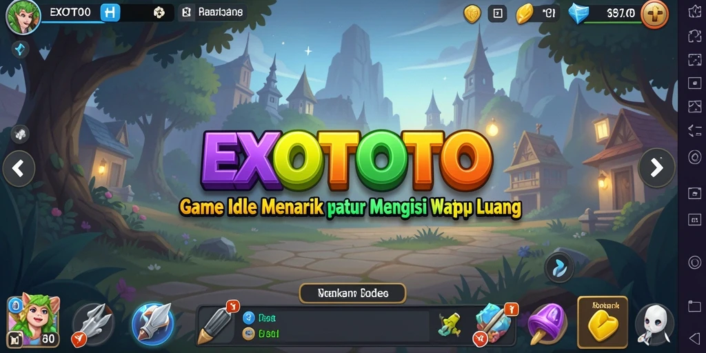 Tampilan gameplay EXOTOTO yang menarik dan penuh warna.