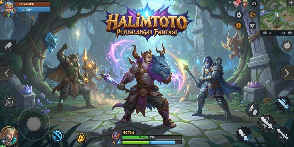 Tampilan gameplay menakjubkan di HALIMTOTO dengan aksi petualangan RPG.
