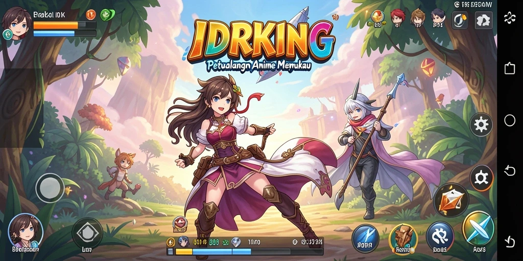 Tampilan gameplay menarik dengan karakter Anime yang dinamis.