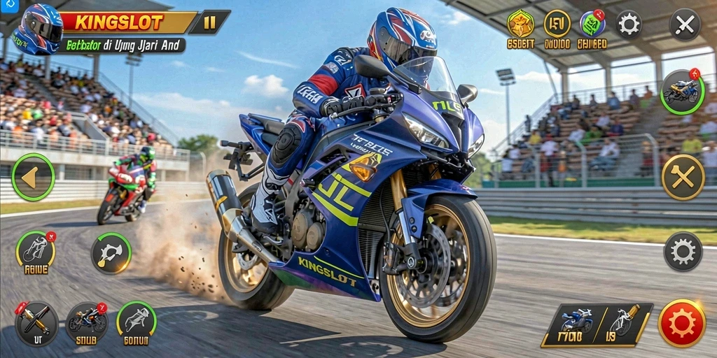 Tampilan gameplay KINGSLOT yang mendebarkan dan grafis yang mengesankan.