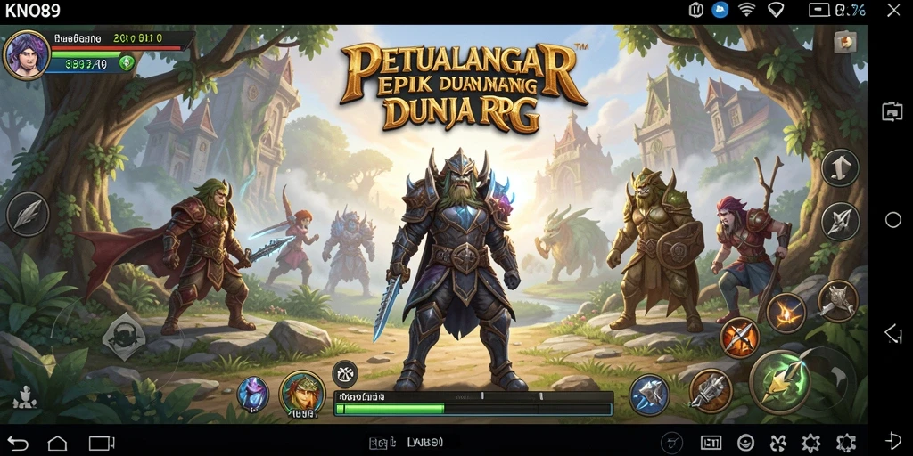 Tangkapan layar KNO89 menampilkan aksi pertarungan yang mendebarkan di dunia RPG.