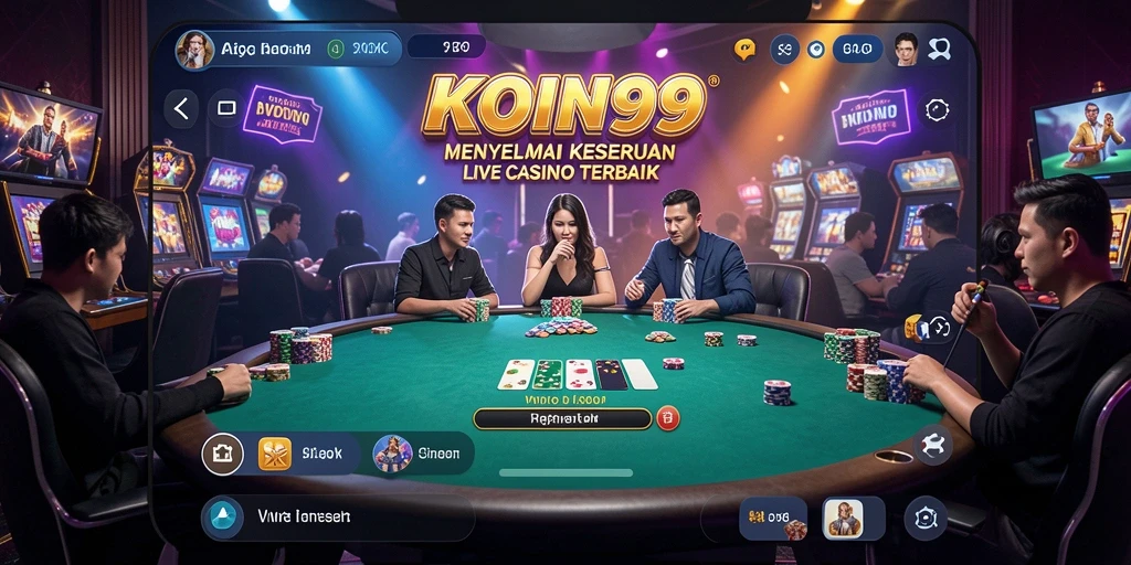 Tampilan gameplay menegangkan di KOIN99 dengan dealer yang profesional.