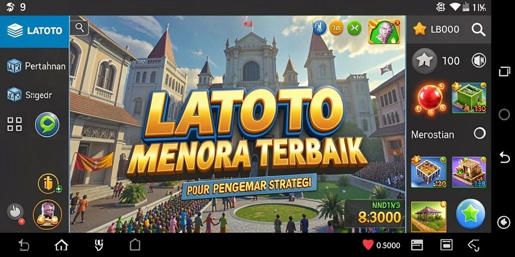 Menampilkan gameplay LATOTO yang seru dan menantang dalam Tower Defense.