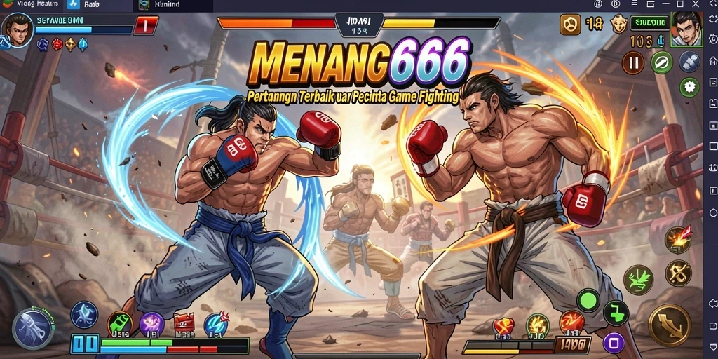 Tampilan aksi seru dalam gameplay Fighting MENANG666.