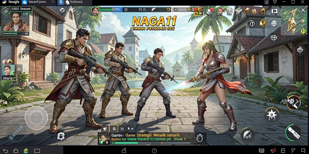 Screenshot gameplay NAGA11 menunjukkan aksi pertempuran yang seru dan strategi mendalam.