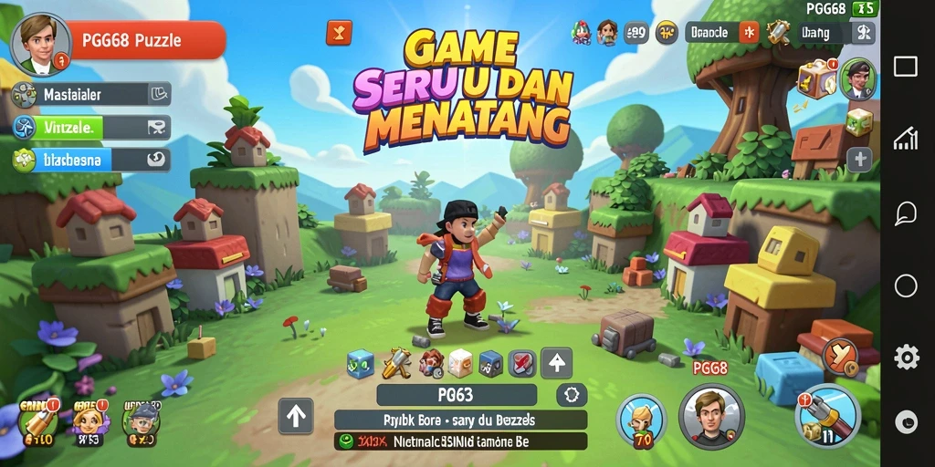 Tangkapan layar gameplay PGG68 menampilkan berbagai teka-teki yang menantang.