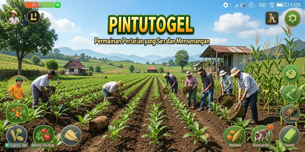 Menampilkan gameplay seru saat bertani di PINTUTOGEL.