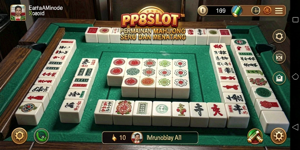 Gameplay Mahjong seru dan menantang di PP8SLOT.