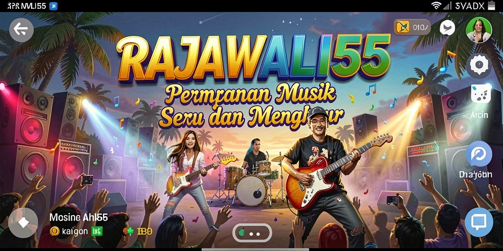 Tampilan gameplay RAJAWALI55 yang penuh warna dan interaktif.