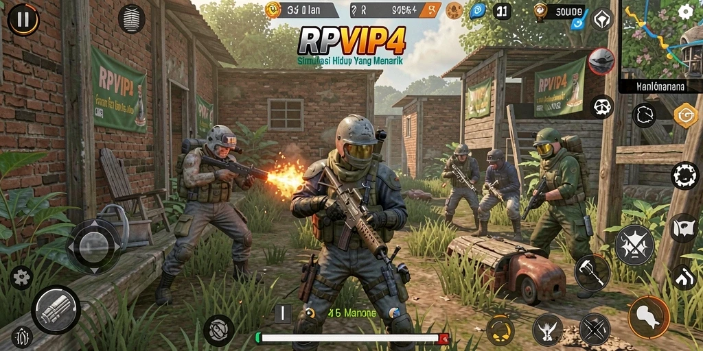 Screenshot RPVIP4 yang menunjukkan gameplay simulasi yang realistis.