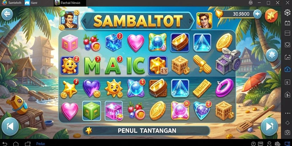 Tampilan menarik dari gameplay SAMBALTOTO yang penuh warna.