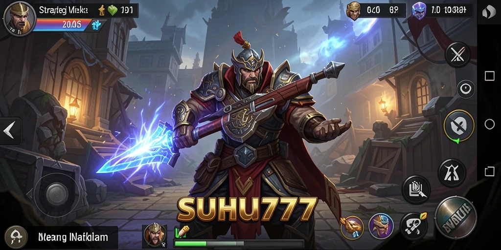 Tangkapan layar gameplay SUHU777 menunjukkan aksi strategi yang mendebarkan.