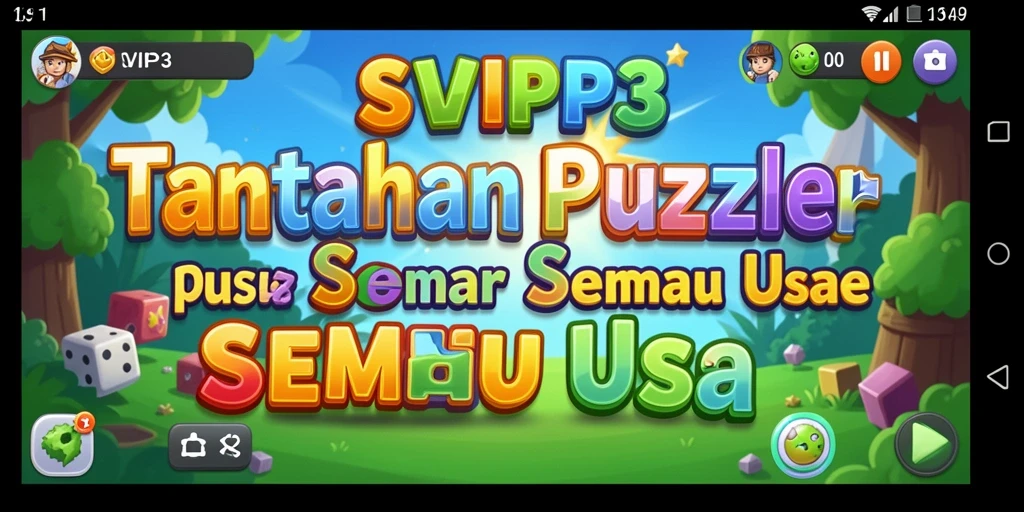 Tampilan gameplay SVIP3 yang menarik dengan berbagai tantangan Puzzle.