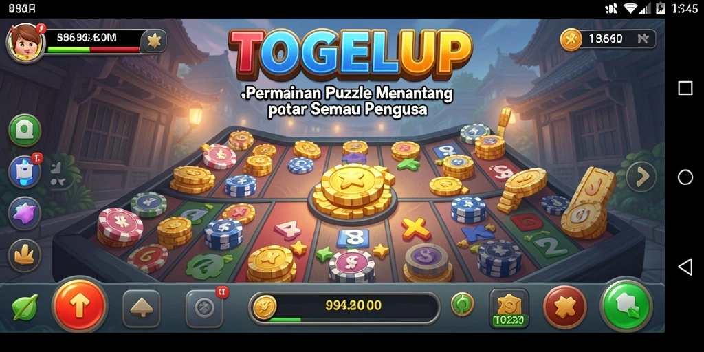 Tampilan gameplay TOGELUP yang menantang dan mengasyikkan.